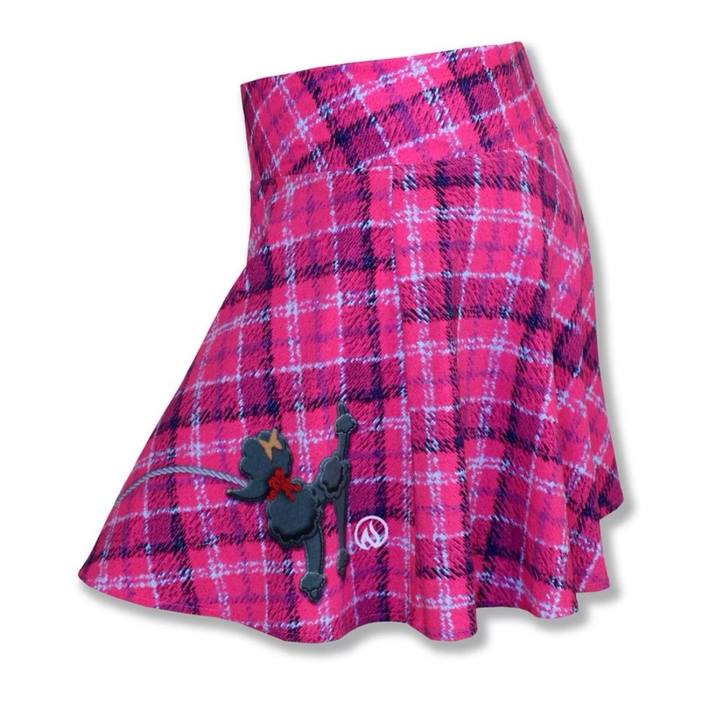 New INKnBURN Women's 12 Poodle Flare Skirt 6" Shorts Halloween Breast Cancer